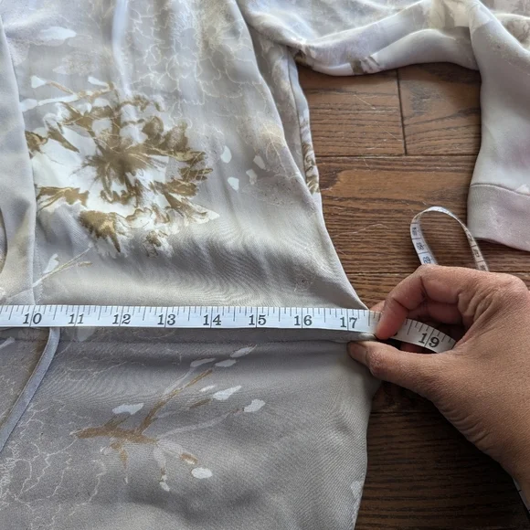 Aritzia Babaton Bennett Floral Gray100% Silk Mini Dress Womens Size S Luxury - Picture 11 of 13